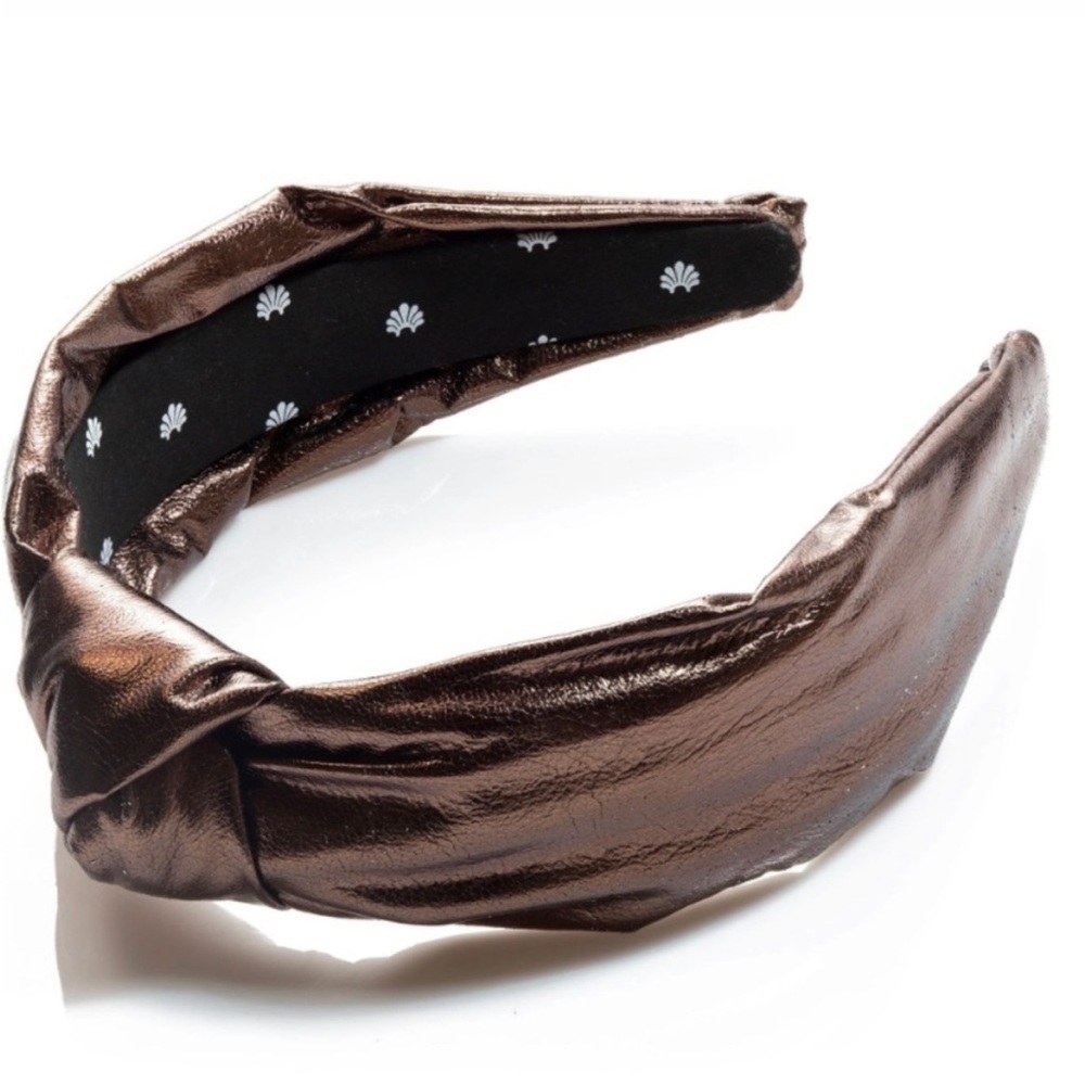 Lele Sadoughi Faux Leather Bronze Headband